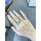 Ruif Jewelry Classic Design PT950  Platinum Ring 4.63ct Lab Grown Paraiba And 0.597ct Lab Grown Diamond Ring Wedding Bands