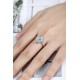 Ruif Jewelry Classic Design PT950  Platinum Ring 1.38ct Lab Grown Paraiba And 0.435ct Lab Grown Diamond Ring Wedding Bands