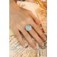 Ruif Jewelry Classic Design PT950  Platinum Ring 6.645ct Lab Grown Paraiba And 3.317ct Lab Grown Diamond Ring Wedding Bands