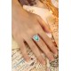 Ruif Jewelry Classic Design PT950  Platinum Ring 10.36ct Lab Grown Paraiba And 2.954ct Lab Grown Diamond Ring Wedding Bands