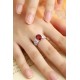 Ruif Jewelry Classic Design PT950 Platinum 3.92ct Lab Grown Ruby And 0.76ct Lab Grown Diamond Ring Wedding Bands