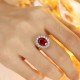 Ruif Jewelry Classic Design PT950 Platinum 8.06ct Lab Grown Ruby And 1.852ct Lab Grown Diamond Ring Wedding Bands