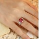 Ruif Jewelry Classic Design PT950 Platinum 4.53ct Lab Grown Ruby And 0.518ct Lab Grown Diamond Ring Wedding Bands