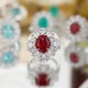 Ruif Jewelry Classic Design PT950 Platinum 5.225ct Lab Grown Ruby And 3.289ct Lab Grown Diamond Ring Wedding Bands