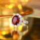 Ruif Jewelry Classic Design PT950 Platinum 5.37ct Lab Grown Ruby And 1.174ct Lab Grown Diamond Ring Wedding Bands