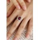 Ruif Jewelry Classic Design PT950 Platinum 5.37ct Lab Grown Ruby And 1.174ct Lab Grown Diamond Ring Wedding Bands