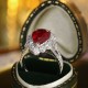 Ruif Jewelry Classic Design PT950 Platinum 4.41ct Lab Grown Ruby And 2.106ct Lab Grown Diamond Ring Wedding Bands
