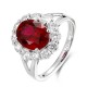 Ruif Jewelry Classic Design PT950 Platinum 3.64ct Lab Grown Ruby And 1.31ct Lab Grown Diamond Ring Wedding Bands