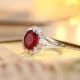 Ruif Jewelry Classic Design PT950 Platinum 3.64ct Lab Grown Ruby And 1.31ct Lab Grown Diamond Ring Wedding Bands