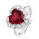 Ruif Jewelry Classic Design PT950 Platinum 3.51ct Lab Grown Ruby And 1.172ct Lab Grown Diamond Ring Wedding Bands