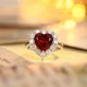 Ruif Jewelry Classic Design PT950 Platinum 3.51ct Lab Grown Ruby And 1.172ct Lab Grown Diamond Ring Wedding Bands