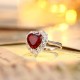 Ruif Jewelry Classic Design PT950 Platinum 3.51ct Lab Grown Ruby And 1.172ct Lab Grown Diamond Ring Wedding Bands