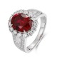 Ruif Jewelry Classic Design PT950 Platinum 3.69ct Lab Grown Ruby And 1.252ct Lab Grown Diamond Ring Wedding Bands