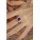 Ruif Jewelry Classic Design PT950 Platinum 3.69ct Lab Grown Ruby And 1.252ct Lab Grown Diamond Ring Wedding Bands