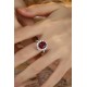 Ruif Jewelry Classic Design PT950 Platinum 5.26ct Lab Grown Ruby And 1.274ct Lab Grown Diamond Ring Wedding Bands