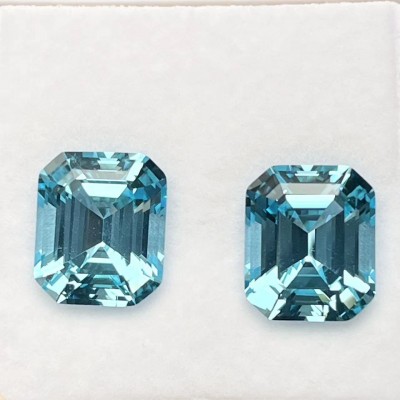 Ruif Jewelry Emerald Cut Lab Aquamarine Loose Gemstones For DIY Jewelry Design