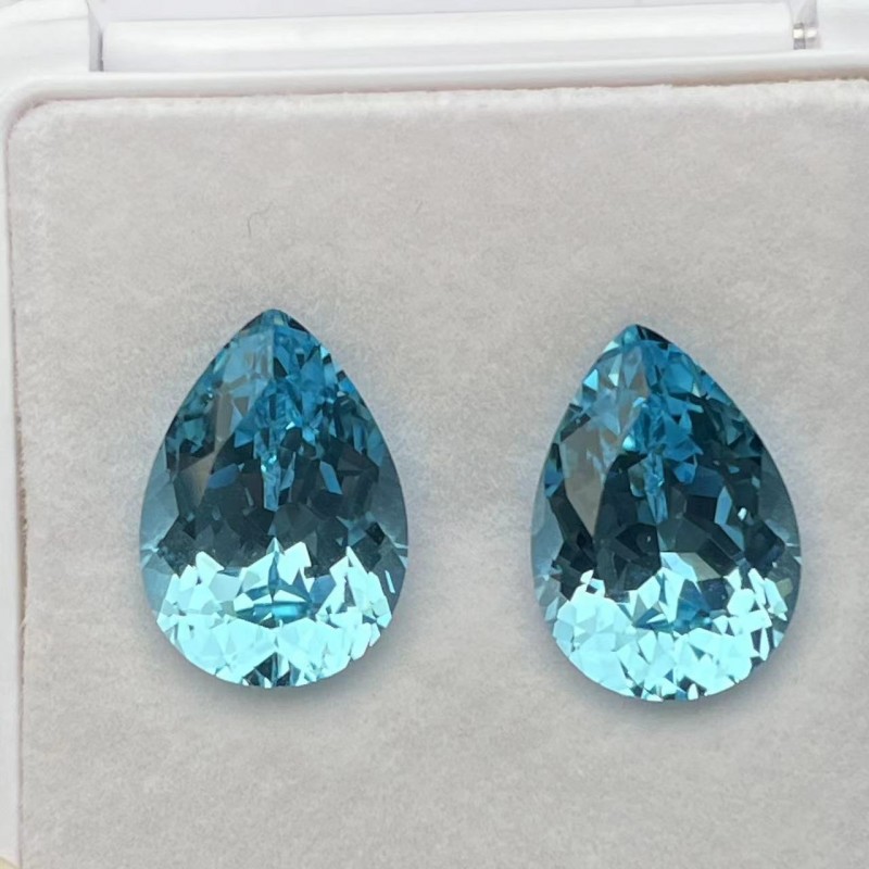 Ruif Jewelry Pear Shape Lab Grown Aquamarine Loose Gemstone for Diy Jewelry Design Ruif Jewelry Pear Shape Lab Grown Aquamarine Loose Gemstone for Diy Jewelry Design