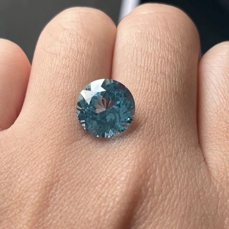 Ruif Jewelry Round Shape Lab Grown Aquamarine Loose Gemstone for Jewelry Rings Earrings Necklace Bracelet Making