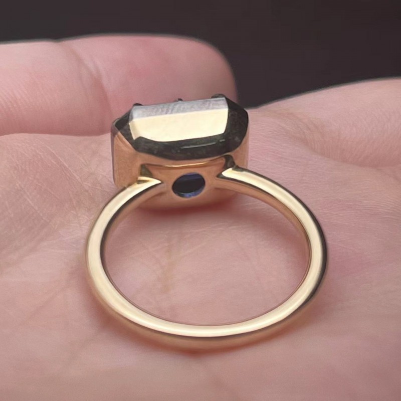 Ruif Jewelry Classic Design 14K Yellow Gold 8x10mm4.25ct Lab Grown Sapphire Ring Gemstone Jewelry Ruif Jewelry Classic Design 14K Yellow Gold 8x10mm4.25ct Lab Grown Sapphire Ring Gemstone Jewelry