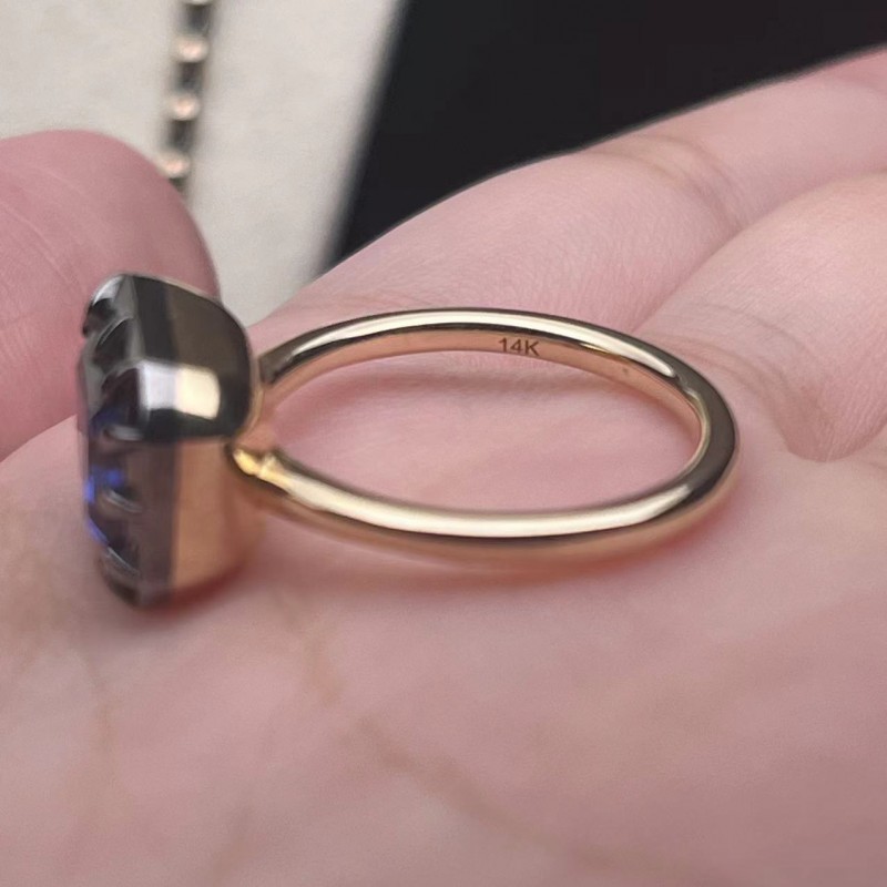 Ruif Jewelry Classic Design 14K Yellow Gold 8x10mm4.25ct Lab Grown Sapphire Ring Gemstone Jewelry Ruif Jewelry Classic Design 14K Yellow Gold 8x10mm4.25ct Lab Grown Sapphire Ring Gemstone Jewelry