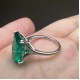 Ruif Jewelry Classic Design 18K White Gold 7.735ct Lab Grown Emerald Ring Gemstone Jewelry