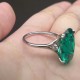 Ruif Jewelry Classic Design 18K White Gold 7.735ct Lab Grown Emerald Ring Gemstone Jewelry