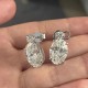 Ruif Jewelry Customized 18K White Gold 5ctx2pcs Lab Grown Diamond Earring Classic  Engagement  Jewelry for Women