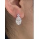Ruif Jewelry Customized 18K White Gold 5ctx2pcs Lab Grown Diamond Earring Classic  Engagement  Jewelry for Women