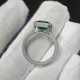 Ruif Jewelry Classic Design Titanium  9x9mm3ct Lab Grown Emerald Ring Gemstone Jewelry