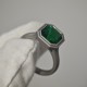 Ruif Jewelry Classic Design Titanium  9x9mm3ct Lab Grown Emerald Ring Gemstone Jewelry