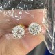 Ruif Jewelry Customized 18k Yellow Gold 1.5ctx2pcs Lab Grown Diamond Earring Classic Engagement Band Jewelry 