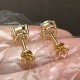 Ruif Jewelry Customized 18k Yellow Gold 1.5ctx2pcs Lab Grown Diamond Earring Classic Engagement Band Jewelry 