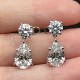 Ruif Jewelry Customized 18K White Gold 1.8ctx2pcs/0.6ctx2pcs Lab Grown Diamond Earring Classic Engagement Jewelry for Women Ruif Jewelry Customized 18K White Gold 1.8ctx2pcs/0.6ctx2pcs Lab Grown Diamond Earring Classic Engagement Jewelry for Women