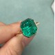 Ruif Jewelry Classic Design 14K Yeloow Gold 4.14ct Lab Grown Emerald Ring Gemstone Jewelry Ruif Jewelry Classic Design 14K Yeloow Gold 4.14ct Lab Grown Emerald Ring Gemstone Jewelry