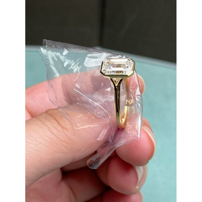Ruif Jewelry S925 Sliver 2.55ct  Moissanite Ring  Jewelry for Party Gift