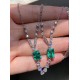 Ruif Jewelry Custom Design PT950 Platinum 6x8mm1.5ct Lab Grown Emerald Pendant Necklace Hand Made Gemstone Jewelry Ruif Jewelry Custom Design PT950 Platinum 6x8mm1.5ct Lab Grown Emerald Pendant Necklace Hand Made Gemstone Jewelry