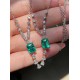 Ruif Jewelry Custom Design PT950 Platinum 6x8mm1.5ct Lab Grown Emerald Pendant Necklace Hand Made Gemstone Jewelry Ruif Jewelry Custom Design PT950 Platinum 6x8mm1.5ct Lab Grown Emerald Pendant Necklace Hand Made Gemstone Jewelry
