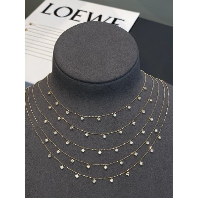 Ruif Jewelry Classic Design 18K Yellow Gold Natural Diamond Necklace Wholesale price necklace