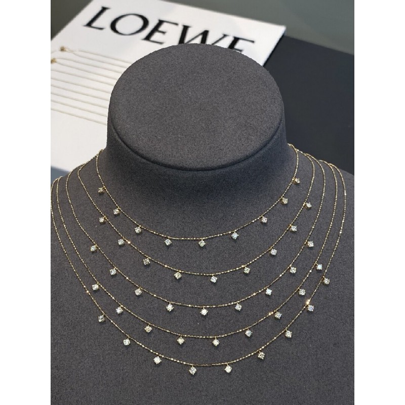 Ruif Jewelry Classic Design 18K Yellow Gold Natural Diamond Necklace Wholesale price necklace