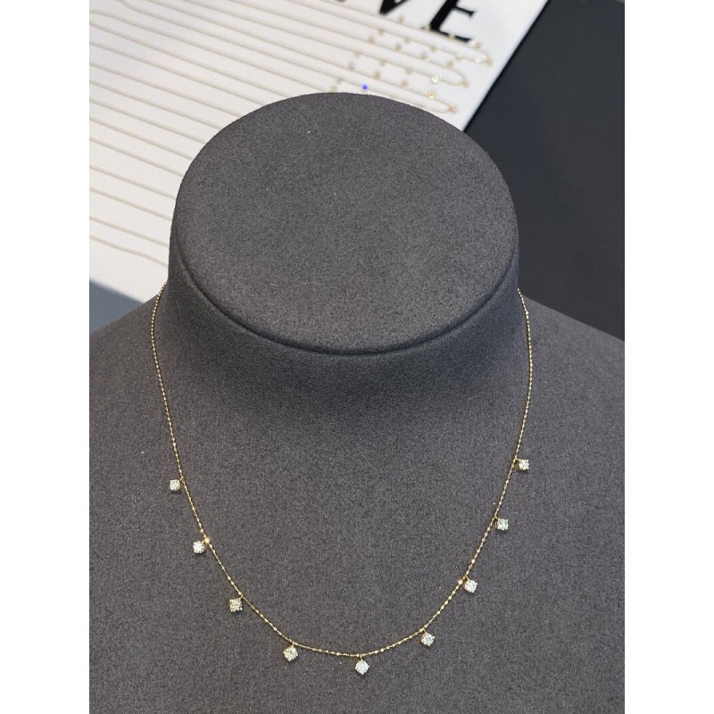 Ruif Jewelry Classic Design 18K Yellow Gold Natural Diamond Necklace Wholesale price necklace