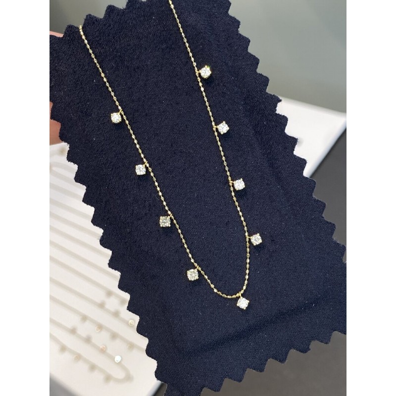 Ruif Jewelry Classic Design 18K Yellow Gold Natural Diamond Necklace Wholesale price necklace