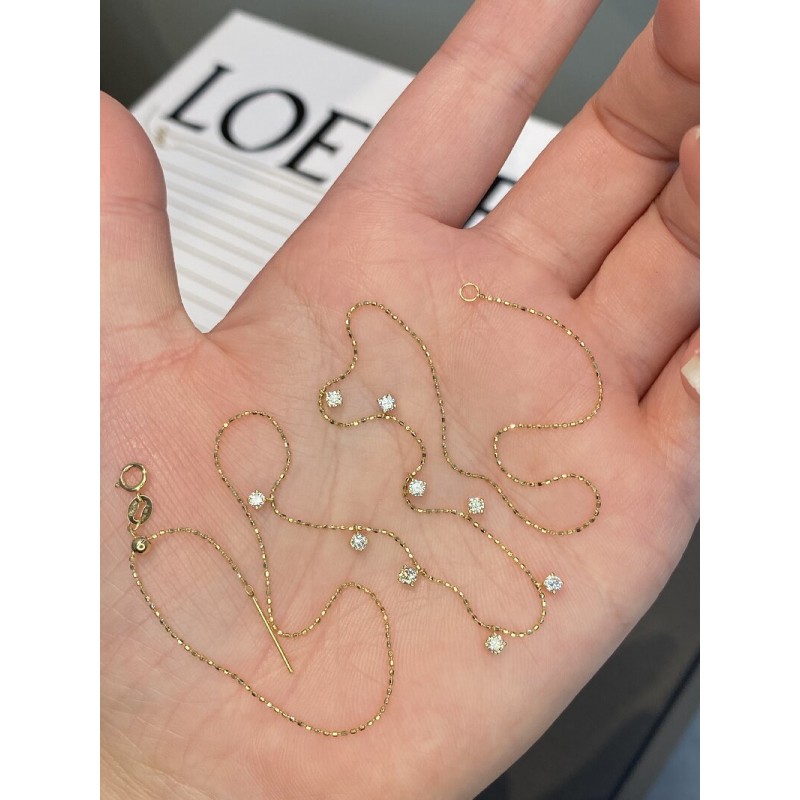 Ruif Jewelry Classic Design 18K Yellow Gold Natural Diamond Necklace Wholesale price necklace