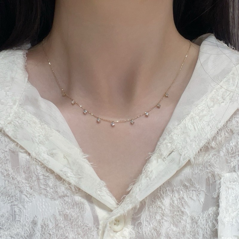 Ruif Jewelry Classic Design 18K Yellow Gold Natural Diamond Necklace Wholesale price necklace