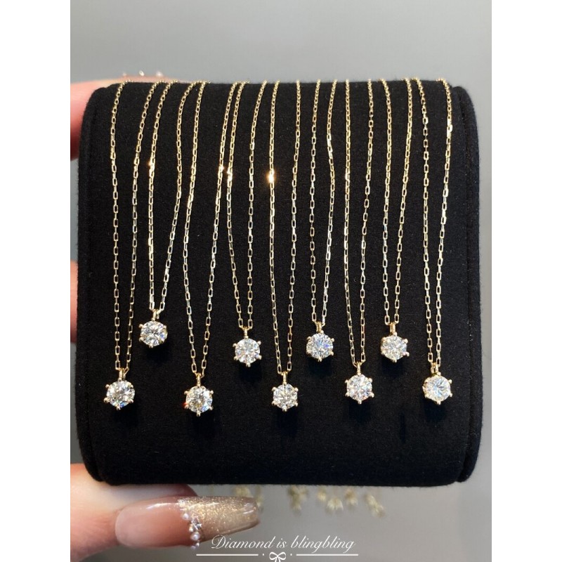 Ruif Jewelry Classic Design 18K Yellow Gold 0.2ct Natural Diamond Necklace Wholesale price necklace