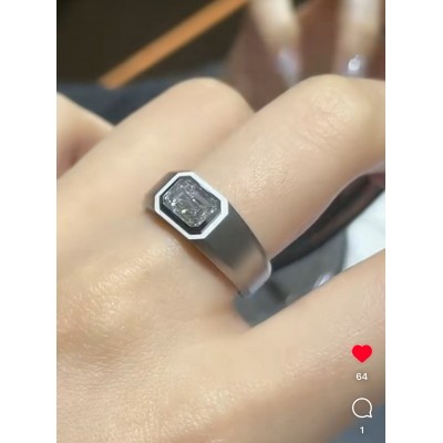 Ruif Jewelry Custom Design18K White Gold 1.5ct D VS1 CVD Lab Grown Diamond Ring for Men