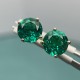 Ruif Jewelry Custom Design18k Soild Gold Lab Grown Emerald Earring Studs Setting 6.5mm Langemstones Simple Daily Jewelry Ruif Jewelry Custom Design18k Soild Gold Lab Grown Emerald Earring Studs Setting 6.5mm Langemstones Simple Daily Jewelry