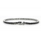 Ruif Jewelry Classic Tennis Bracelet S925 Silver 3mm Round Shape Natural Black Spinel Gemstone Fashion Jewelry Party Gifts