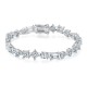 Ruif Jewelry Popular Design 0.5ct Each  Fancy Shape D Color Moissanite tennis  Bracelet S925 Silver  Fashion Jewelry 