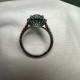 Ruif Jewelry  Customized 9K 10K 18K White  Gold 2.672ct Lab Grown Emerald Ring With D Moissanite Band Jewelry for Women