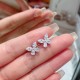 Ruif Jewelry Customized PT950 Platinum Lab Grown Diamond Earrings Fancy Shape Classic Engagement Band Jewelry 